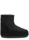 Moon Boot Icon Low Suede-trimmed Quilted Shell Snow Boots In Black