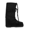 Moon Boot Icon Suede-trimmed Quilted Shell Snow Boots In Black