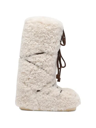 Moon Boot Faux Fur Icon Curly S In Neutral