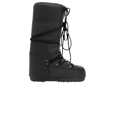 Pre-owned Moon Boot Icon Rubber Boot 'black' | Men's Size 35
