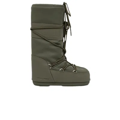 Pre-owned Moon Boot Icon Rubber Boot 'khaki' | Tan | Men's Size 9 In Brown