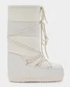 Moon Boot Women White Icon Rubber Snow Boot, 6.5/8.5 Luxury Boots For Women Darveys In White