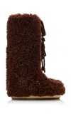 Moon Boot Icon Shearling Boots In Brown
