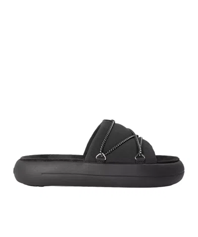 Moon Boot Icon Slide Bluetooth Slider Slippers In Black