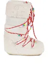 Moon Boot Icon Faux-fur Beads Boots And Ankle Boots In White