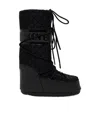 Moon Boot Icon Suede-trimmed Quilted Shell Snow Boots In Black