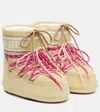 Moon Boot Icon Suede Ankle Boots In Yellow