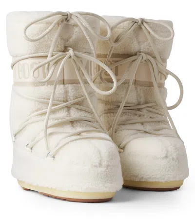 Moon Boot Icon Teddy Snow Boots In White