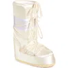 Moon Boot Women White Icon Rubber Snow Boot, 6.5/8.5 Luxury Boots For Women Darveys In White