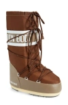 Moon Boot Woman Boot Brown Size 10-11.5 Textile Fibers