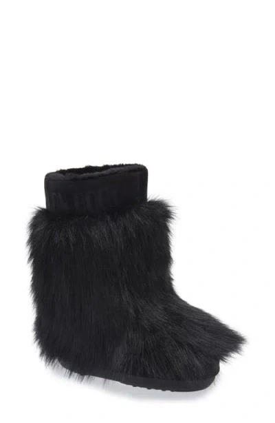 Moon Boot ® Icon Yeti Faux Fur Mid Boot In Black