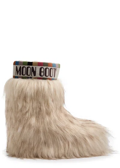 MOON BOOT MOON BOOT ICON YETI FAUX-FUR SNOW BOOTS BEIGE UK3