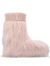 Moon Boot Icon Yeti Faux Fur-trimmed Snow Boots In Pink