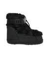 Moon Boot Iconic Faux Fur Ankle Boots With Lace-up Detail In Black