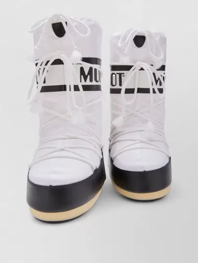 MOON BOOT ICONIC FLAT SOLE TWO TONE BOOTS