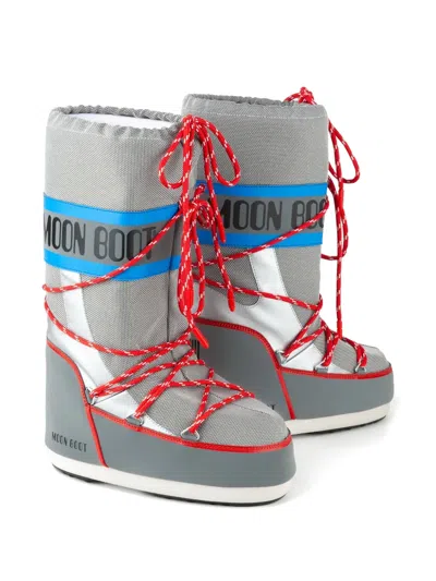 Moon Boot Kids' Iron Space Racing Snow Boots In Gray