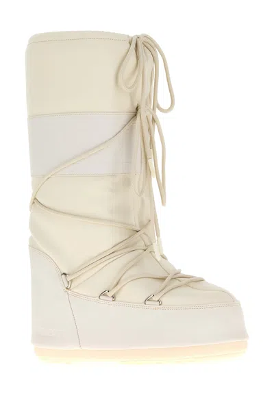 MOON BOOT MOON BOOT IVORY RUBBER ICON BOOTS