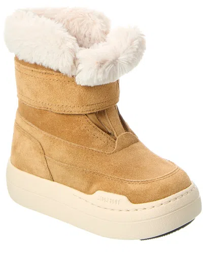 Moon Boot ® Jr Park Strap Suede Boot In Brown