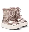 Moon Boot Junior Park Metallic Snow Boots In Gold