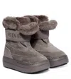 Moon Boot Junior Park Suede Snow Boots In Grey