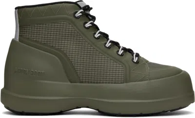Moon Boot Khaki Luna Trek Mid Nylon Boots In M006 - Khaki