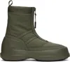 Moon Boot Khaki Luna Zip Boots In M006 - Khaki