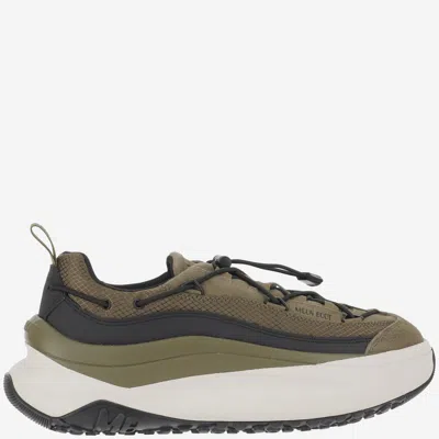 Moon Boot Khaki Round Toe Sneakers In Brown