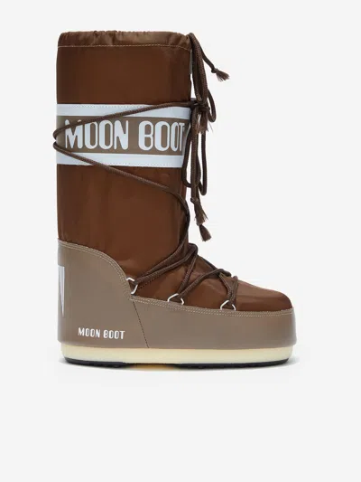 Moon Boot Kids Icon Boots In Brown