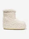 MOON BOOT KIDS ICON LOW FAUX CURLY BOOTS