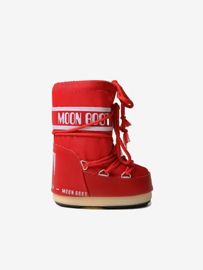 Moon Boot Babies' Icon Mini雪地靴 In Red