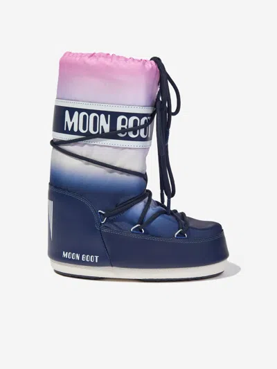 Moon Boot Kids Icon Moonrise Boots In Blue
