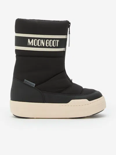 Moon Boot Kids Jr Park Zip High Wp Boots In Black