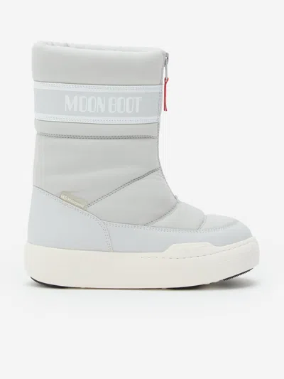 Moon Boot Kids Jr Park Zip High Wp Boots In Gray