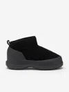 Moon Boot Kids Luna Low Suede Boots In Black