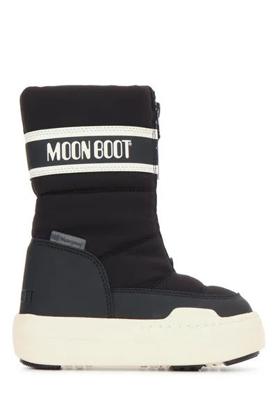 Moon Boot Kids Park Zip-up High Waterproof Boots In Black