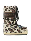 Moon Boot Brown For Kids With Animalier Pattern In Brown