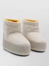 Moon Boot Knit Texture Ankle Boots Modern Design In Neutral