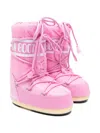 Moon Boot Icon Tall Nylon Snow Boots In Pink
