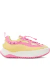 Moon Boot Lace-up Chunky Sneakers In Yellow