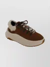 Moon Boot Lace-up Hiking Sneakers Thick Sole In Brown