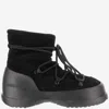 Moon Boot Luna Black Ankle Boots With Laces In Suede And Tech Fabric Woman In Black