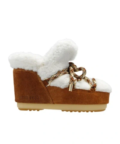 Moon Boot Lace-up Snow Boots In Brown