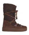 Moon Boot Knit Mini Boots With Non-slip Sole For Women In Black