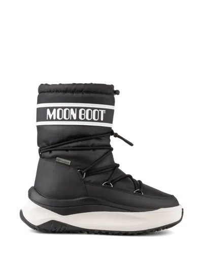 Moon Boot Lace-up Boots In Black