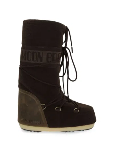 Moon Boot Lace-up Boots In Brown