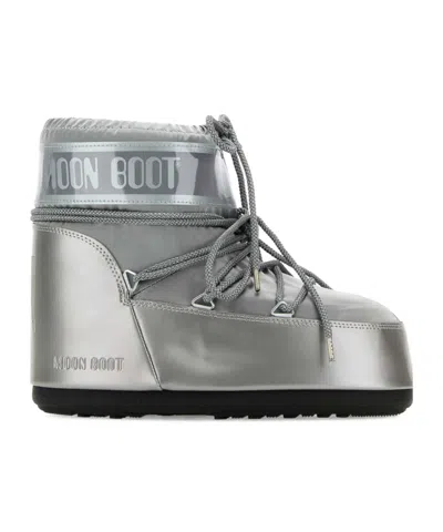 Moon Boot Lacing Short Boots In Gray