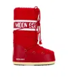 Moon Boot Classic Nylon Waterproof Snow Boots In Red