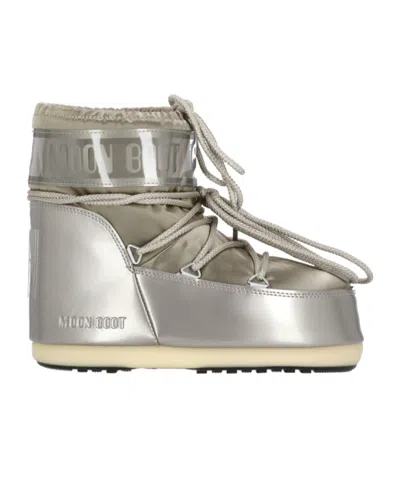 Moon Boot Lacing Snow Boots In Gray