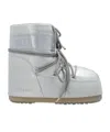 Moon Boot Icon Low Glitter Lace-up Boots In Gray