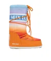 Moon Boot Icon Nylon Ankle Snow Boots In Orange